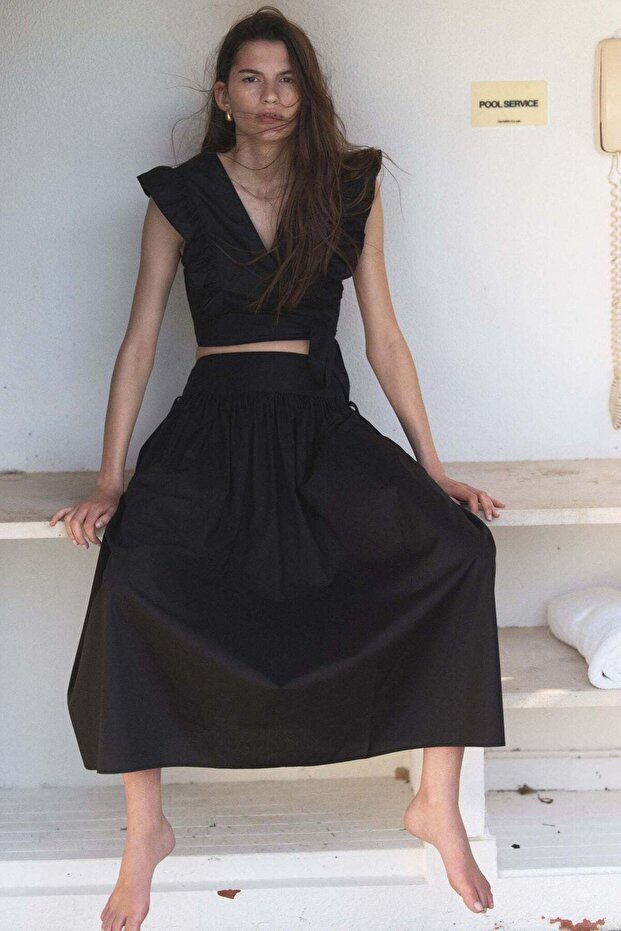 Cropped wrap top - 4