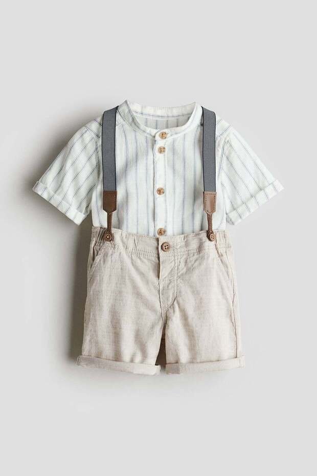 2-piece set with braces