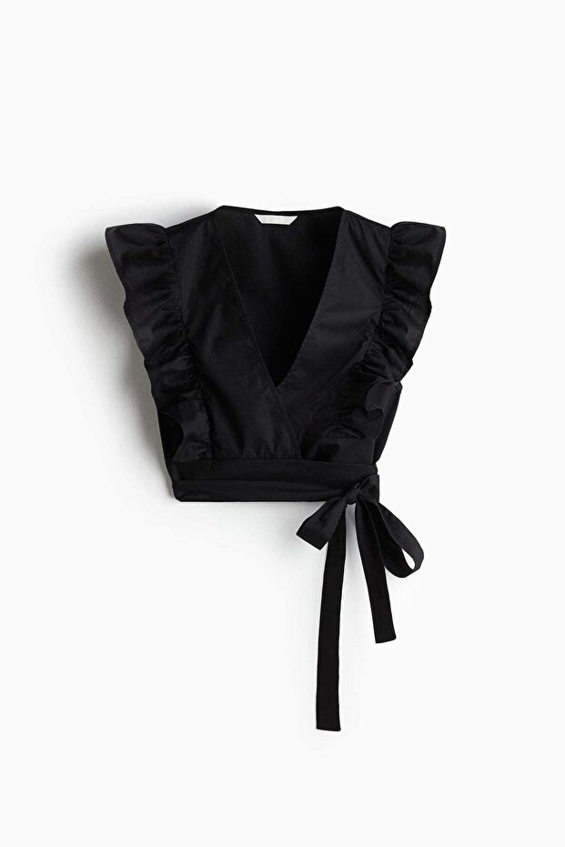 Cropped wrap top - 1