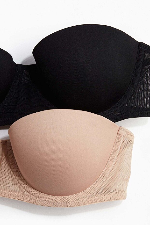 حمالة صدر من الألياف الدقيقة المبطنة - عبوة من قطعتين - 4