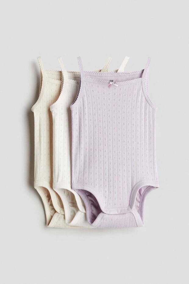 مجموعة من 3 بدلات جسم بدون أكمام - 1