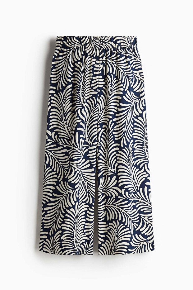 Cropped pull-on trousers