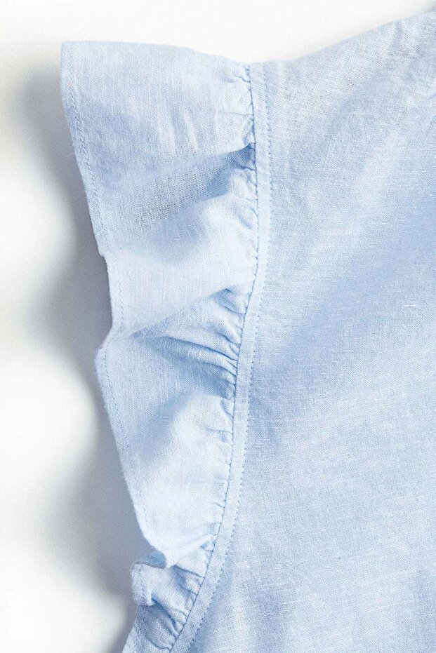 بلوزة من مزيج الكتان - 4