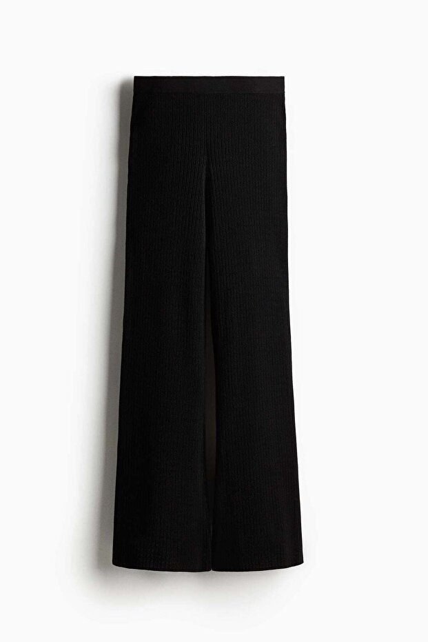 Pointelle-knit trousers