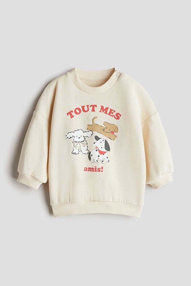 Printed cotton sweatshirt