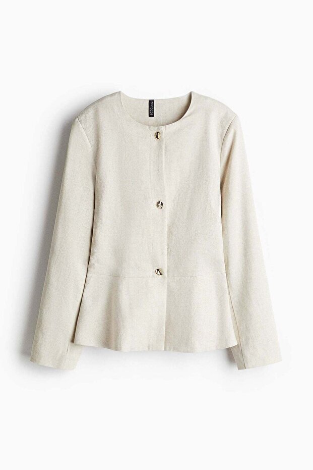 سترة ببلوم من مزيج الكتان - 5