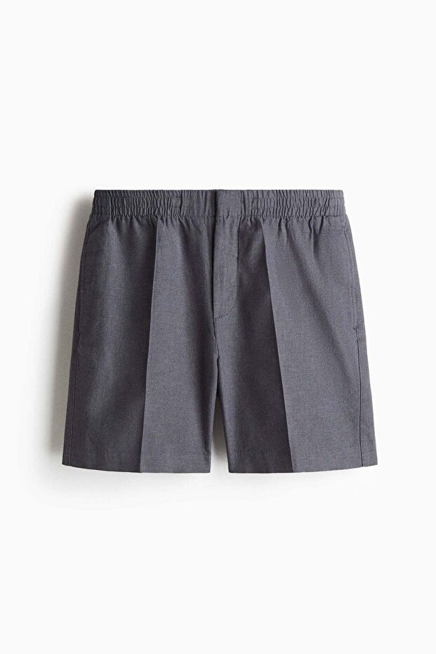 Regular Fit Linen-blend shorts