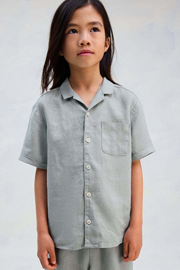 طقم كتان مكون من قطعتين - 2