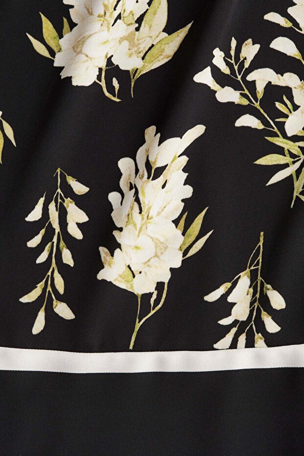 بنطلون من قماش قطني مائل برباط - 5