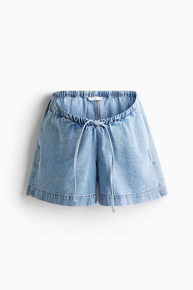 شورت جينز MAMA برباط - 4