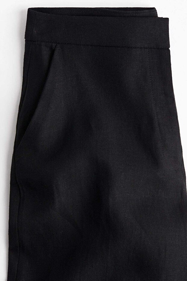 بنطلون واسع من مزيج الكتان - 2