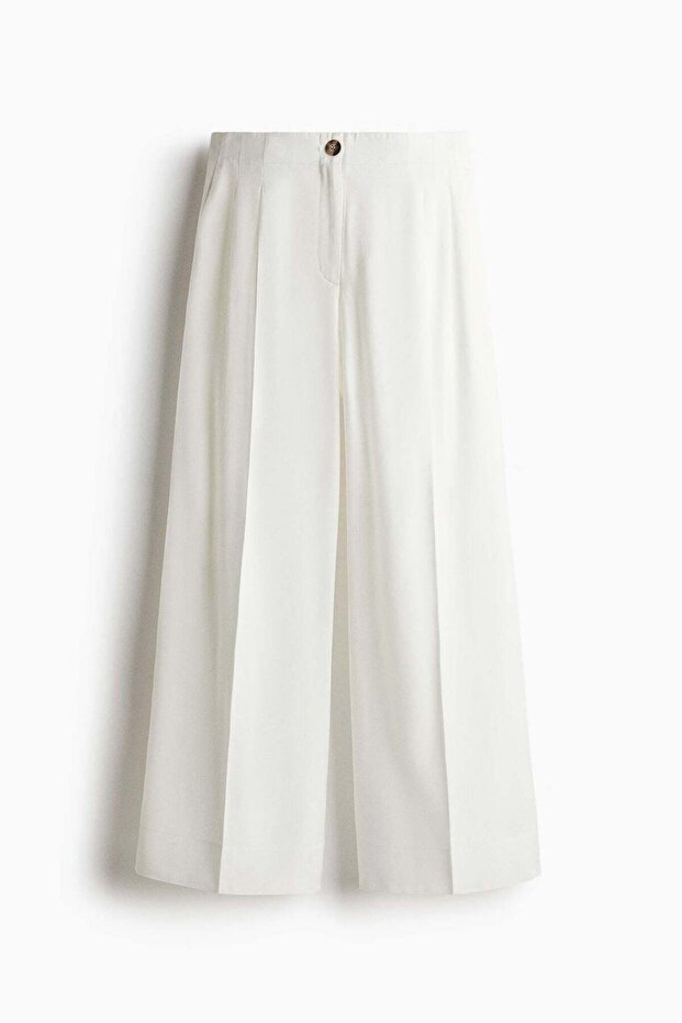 Wide ankle-length trousers