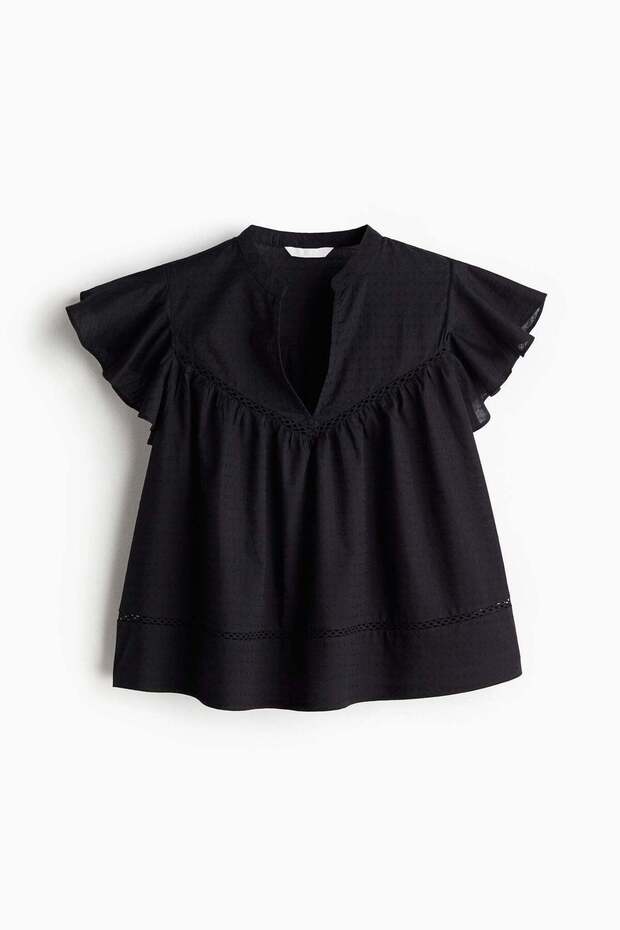 Dobby-weave blouse
