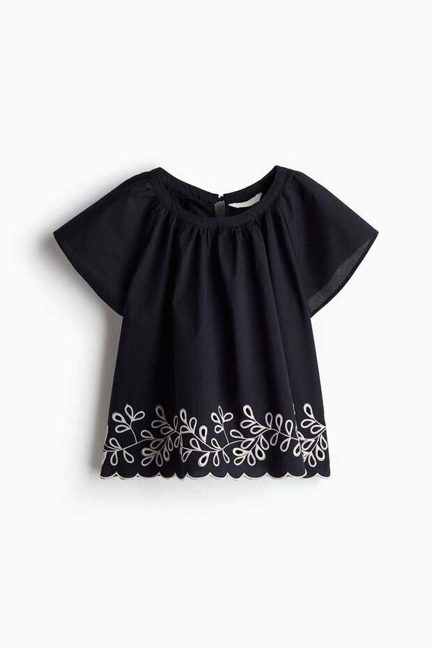 Embroidered cotton blouse