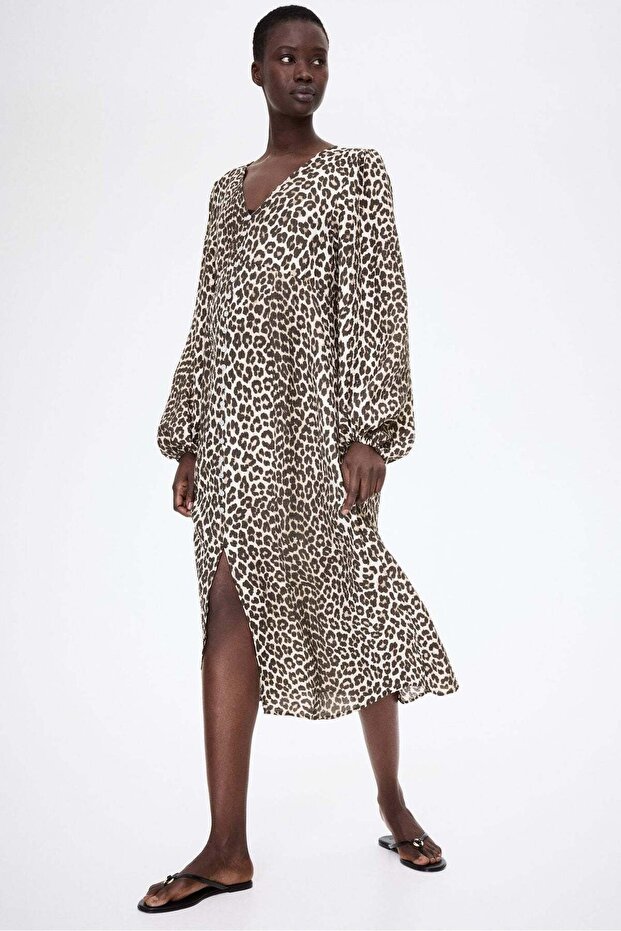 فستان MAMA بأزرار أمامية - 2