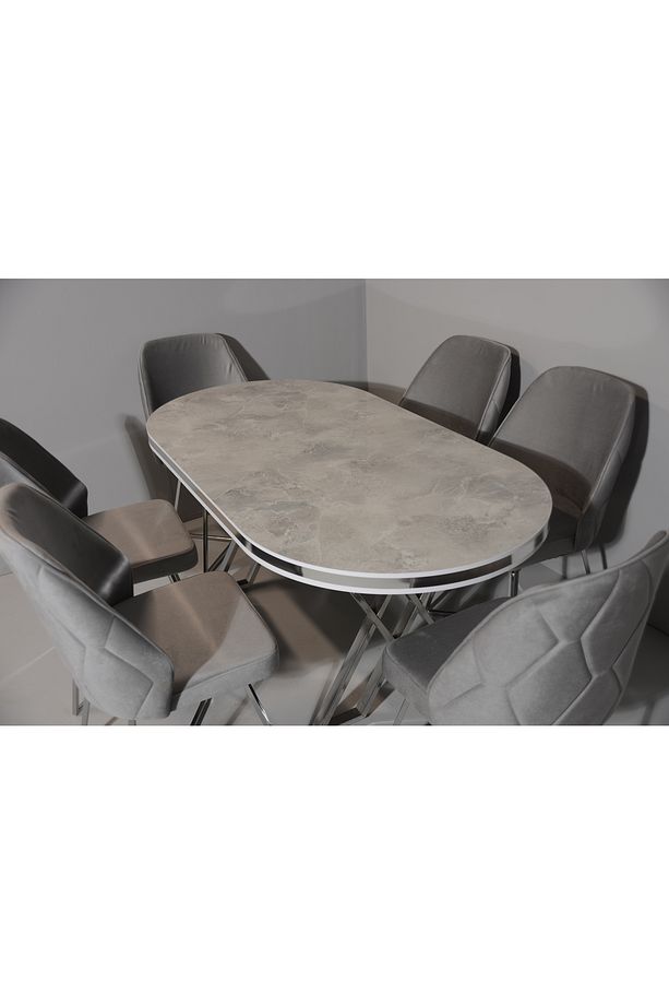 Mutfak Yemek Masa Sandalye Takımı Lüx Quality 90x170 (1MASA-6SANDALYE) - 7