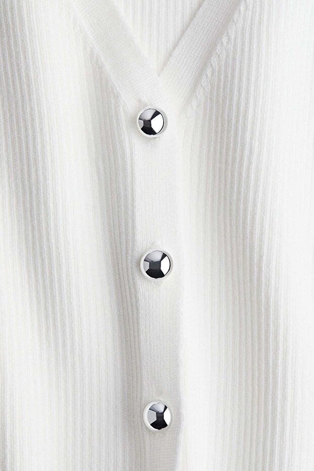 سترة صوفية بأزرار أمامية - 3