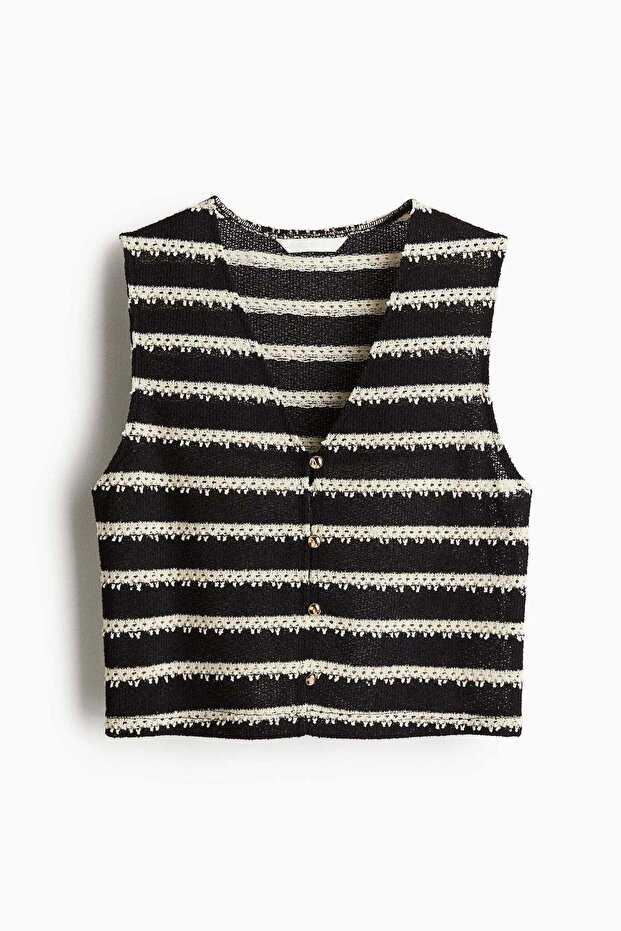 Textured jersey waistcoat
