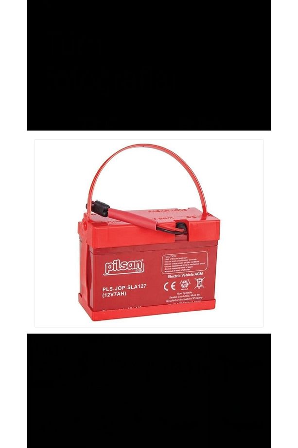 Pilsan 12 Volt 7 Ah Amper Üstün Perfonmans Kısa Kablolu Akü -batarya Kırmızı - 1