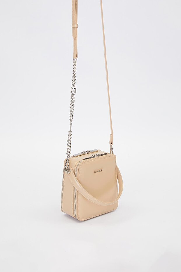 Khaki Rectangular Model Shoulder Bag - 2