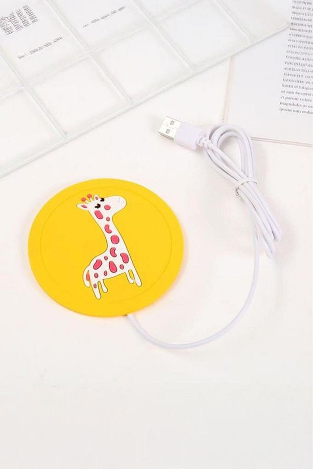 Hayvan Figürlü Taşınabilir USB Girişli Bardak Altı Isıtıcı - 6