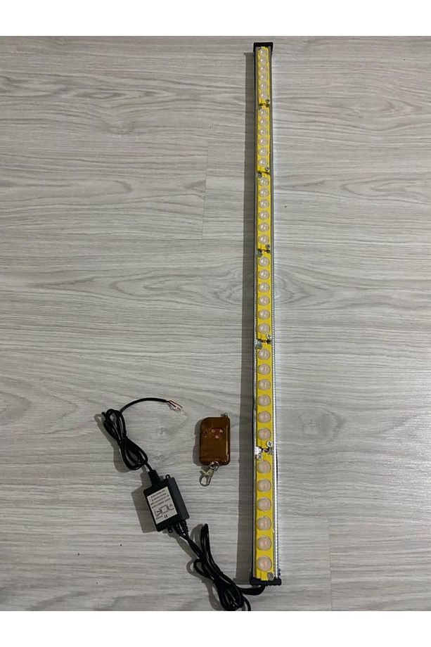85 Cm Sarı-sarı Çakar Lamba 12v Çalışır 12 Fonksiyonlu Iş Makinası Traktör Çakar - 1