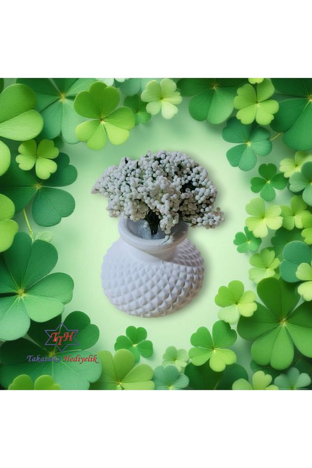 Üçlü Dekoratif Mini Set Pıtırcık Çiçekli 4x7cm - 3
