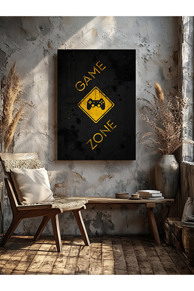 Game Zone Written Home Office Kitchen Living Room Wall Decoration Canvas Painting