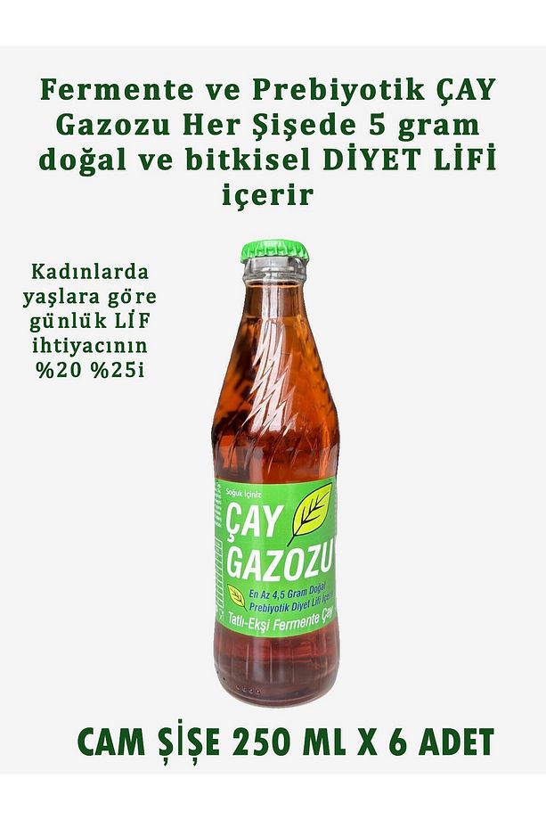 ÇAY GAZOZU - Cam Şişe 250ml x 6 adet - 5