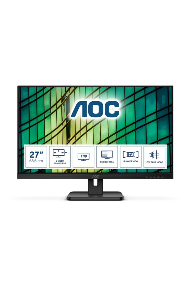 27E2QAE 27" 75Hz 4Ms VGA+HDMI+DP FullHD Adaptive-Sync IPS Vesa Monitör - 1