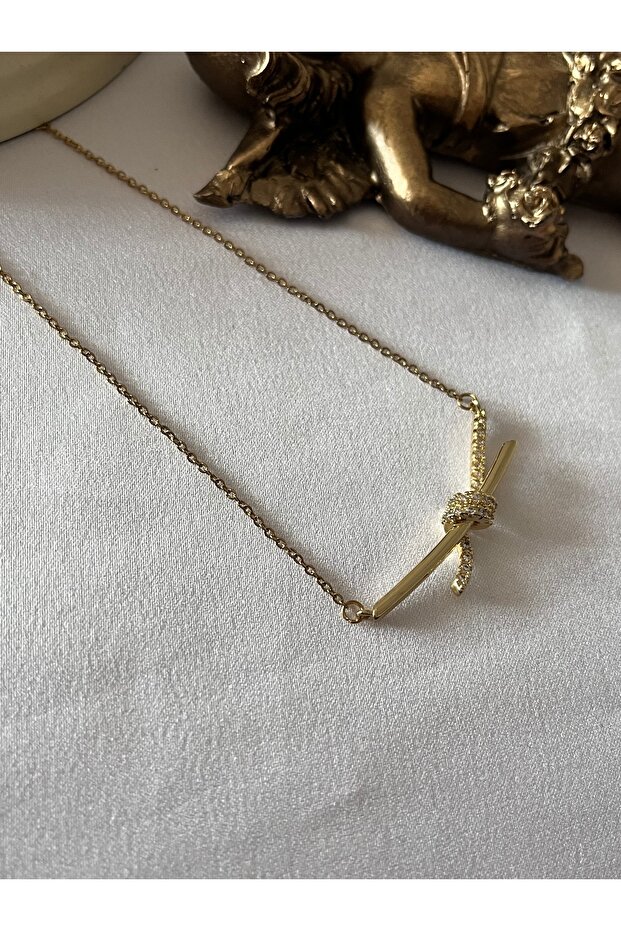 Taşlı Düğüm Kolye - 4