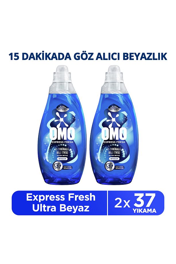 Express Fresh Ultra Beyaz Sıvı Çamaşır Deterjanı 1480 ml X2 - 1