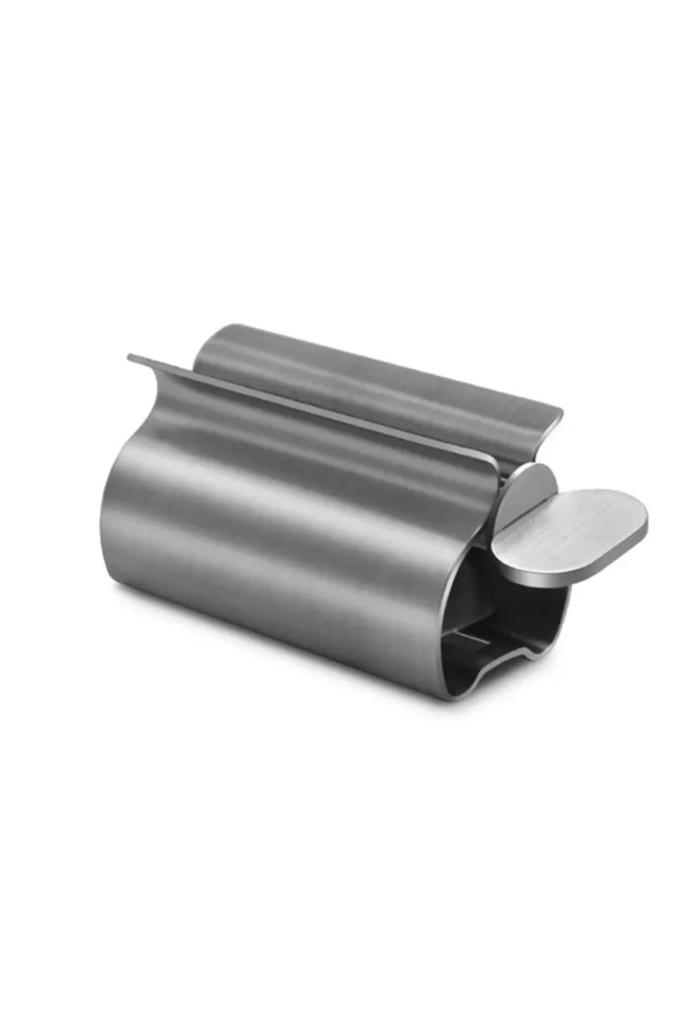 1pc silvery 1pc Stainless Steel Wringer Roller Rotate Dispenser for Ointments Cosmetics Bathroom Acc