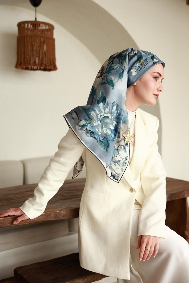 Twill İpek Eşarp 11467-13 - 7