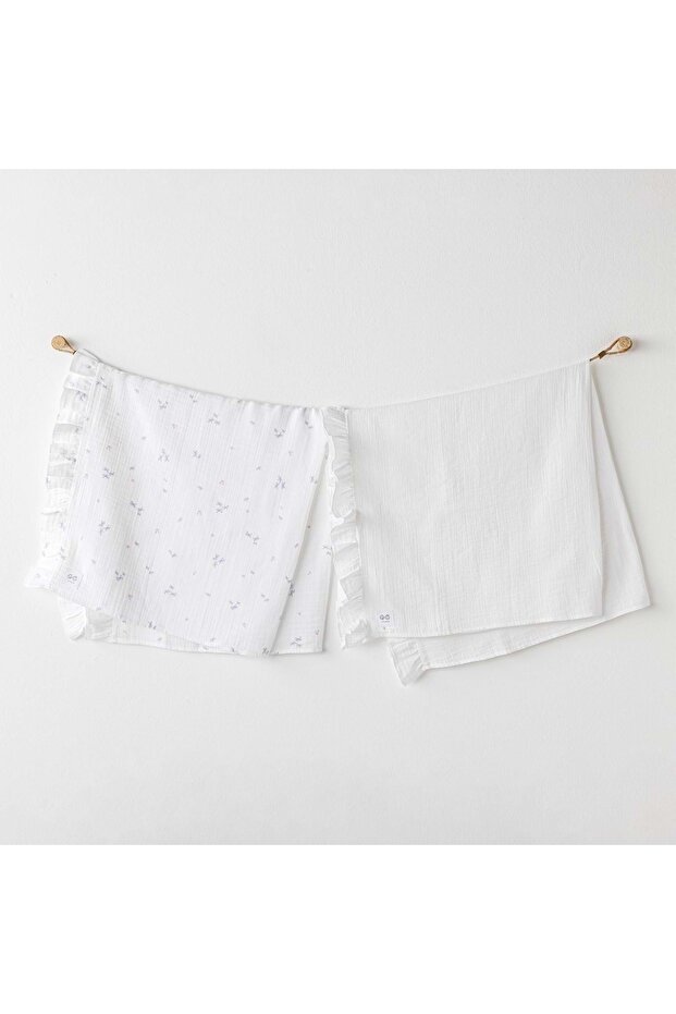 Ac25582 Magical Butterfly Muslin 85X90 2-Piece Blanket White