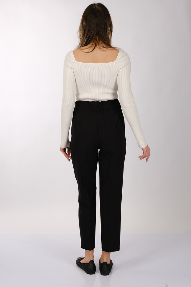 Modiva Minimalist Yüksek Bel Crop Pantolon - Günlük & Iş - 4