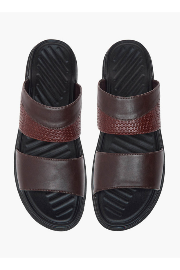 Textured Slip-On Comfort Sandals