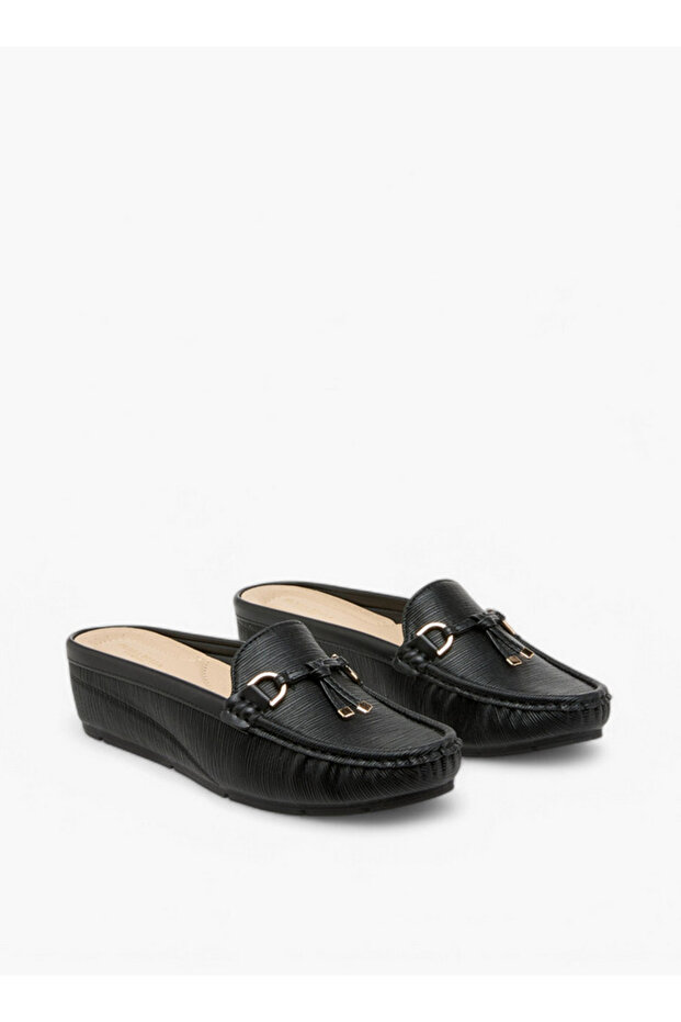 Textured Slip-On Mules