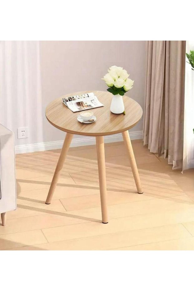 Multi-purpose round wooden table - 60 x 60 cm
