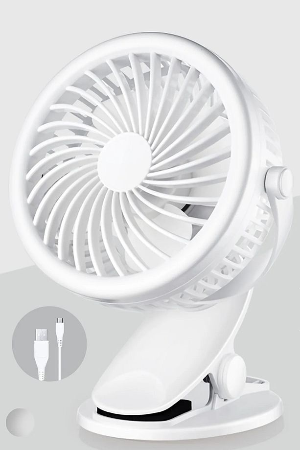 Şarj Edilebilir 3 Kademe Taşınabilir Kıskaçlı Mini Fan Sessiz Vantilatör Soğutma - 1