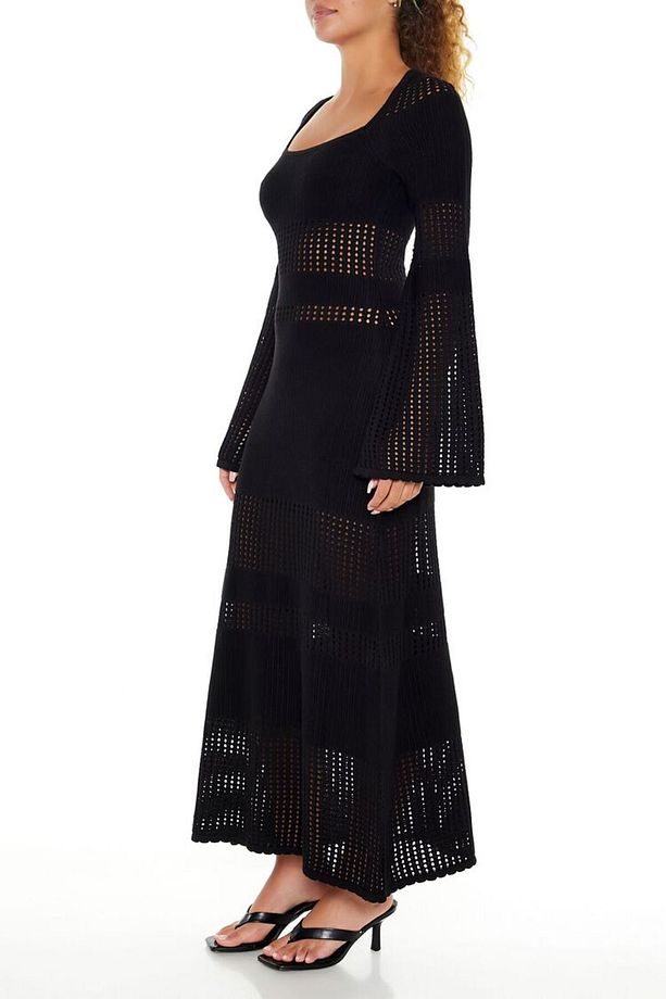 Triko File Midi Elbise - 4