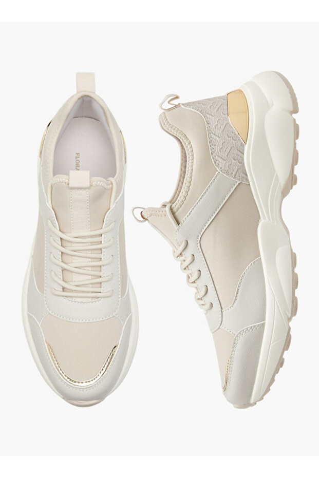 Floral Bella Panelled Lace-Up Sneakers