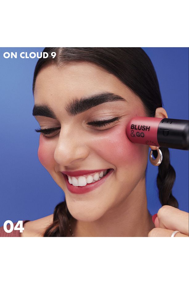 Blush & Go Mat Bitişli Likit Allık Ultra ince sıvı doku yoğun Pigmentasyon'u sünger aAplikatörü 7 ml - 5