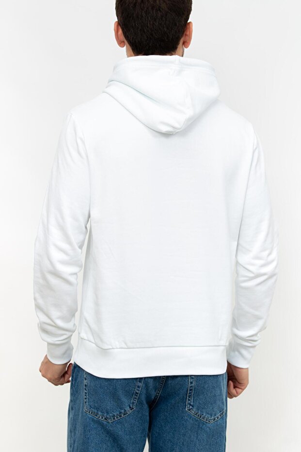 Raised Rubber Logo Erkek Kapüşonlu Sweatshirt - 3