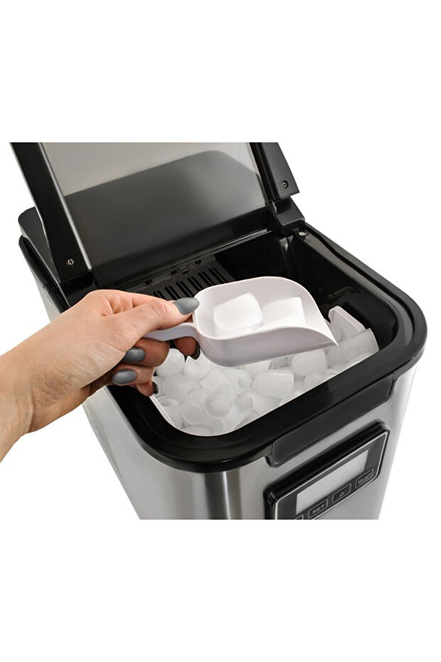 Ice cube maker, LED display, 2.2 l, 120W, 3 sizes, self-cleaning, timer, 160 cm - 9