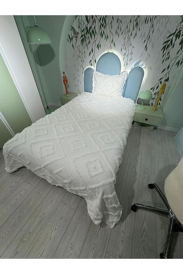 Estiva Puffy Tek Kişilik Yatak Örtüsü Dailing Ekru - 5