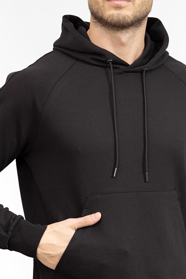 Erkek Sweatshirt Siyah - 4