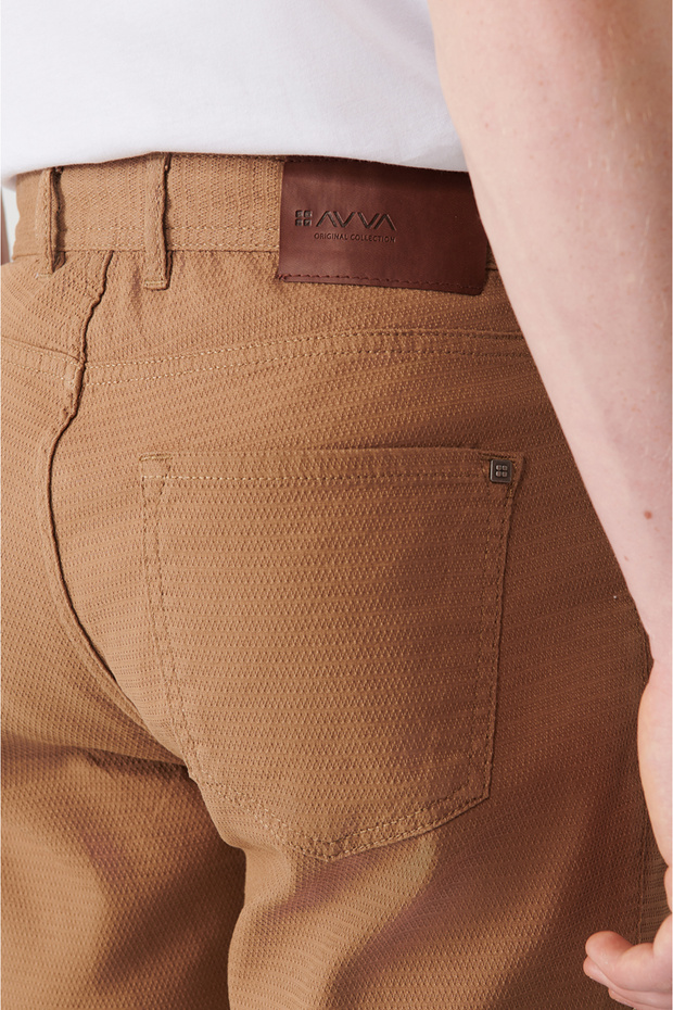 Herren Camel Flexible Canvas-Hose mit 5 Taschen E 003007 - 7