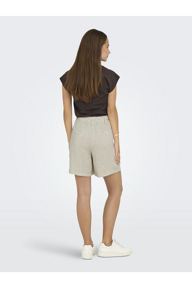 Kadin Bej Onlsiesta Mw Pull-up Lin Bl Shorts Noos Şort 15333032-Moonbeam - 2