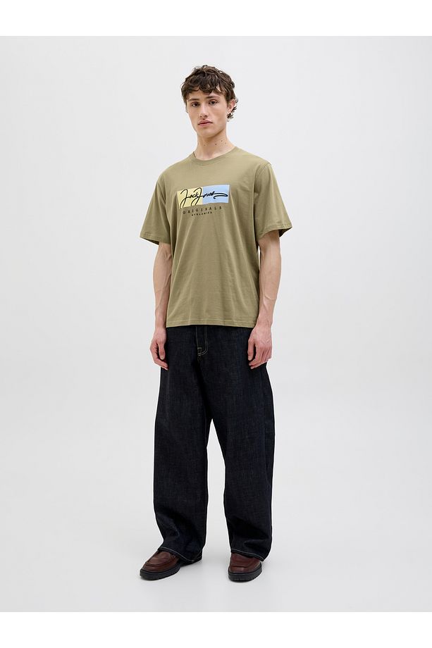 Jack Jones Jorfrederıksberg Box Scrıpt Tee Ss Cn Ln Erkek Yeşil Tshirt 12278266-21 - 2